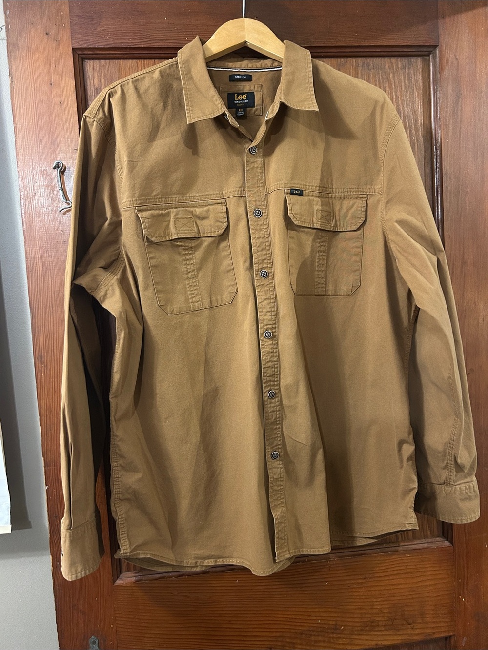 Lee Stretch Classic Fit Long Sleeved Button Down Shirt XXL